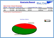 SERVICEmail example report for customer service management